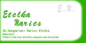 etelka marics business card